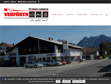 Tablet Screenshot of kfz-verfuerth.de